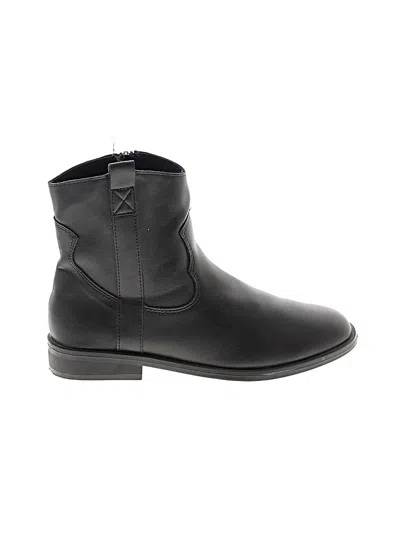 Pre-owned Zara Basic Ankle Boots In Black