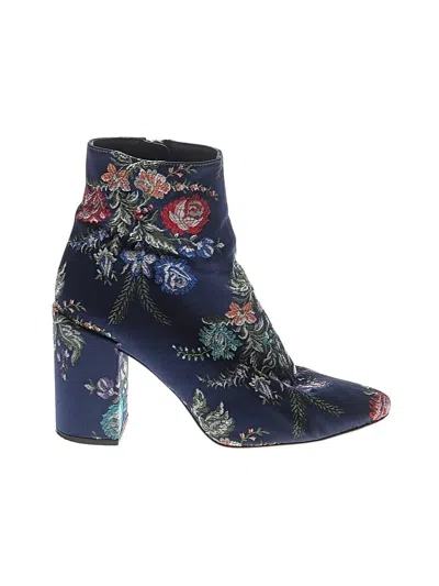 Pre-owned Zara Basic Ankle Boots In Blue