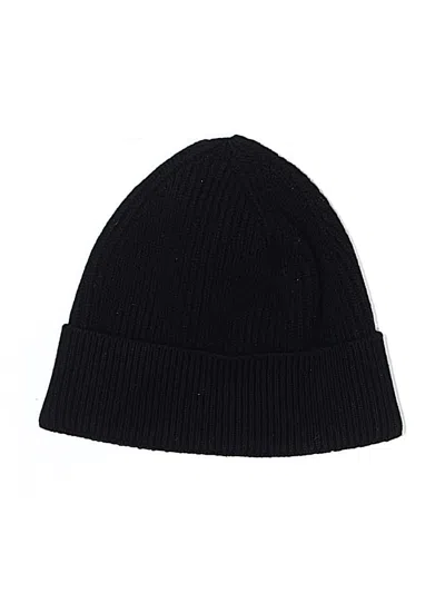 Pre-owned Zara Basic Beanie Hat In Black