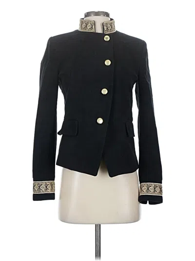 Pre-owned Zara Basic Blazer Jacket In Black