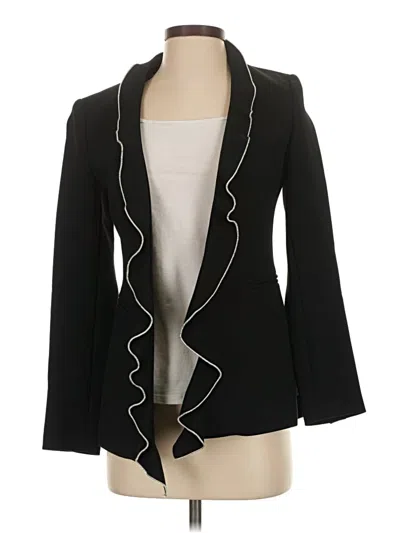 Pre-owned Zara Basic Blazer Jacket In Black