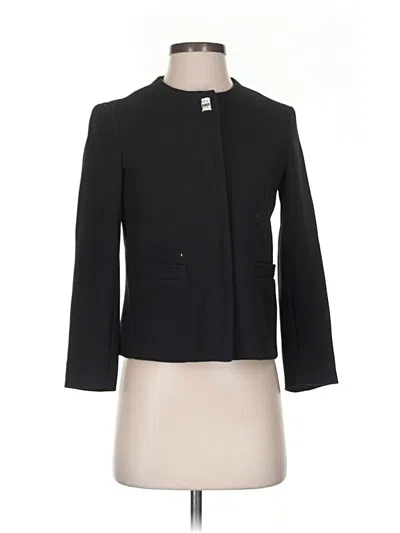 Pre-owned Zara Basic Blazer Jacket In Black