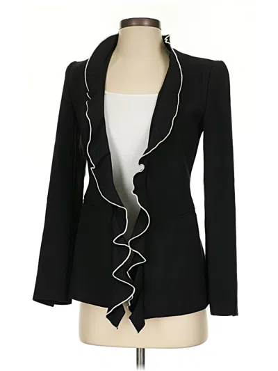 Pre-owned Zara Basic Blazer Jacket In Black
