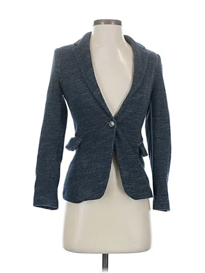 Pre-owned Zara Basic Blazer Jacket In Blue