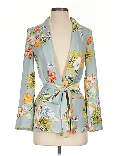 Pre-owned Zara Basic Blazer Jacket In Blue
