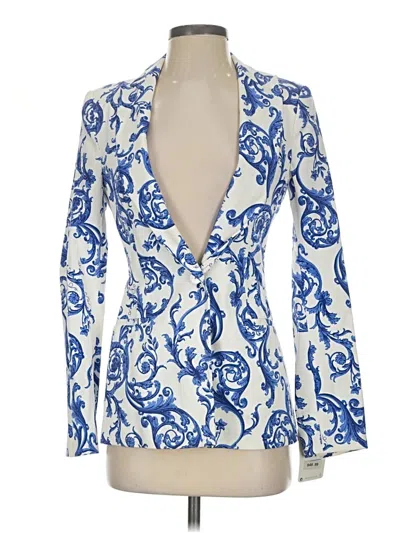 Pre-owned Zara Basic Blazer Jacket In Blue