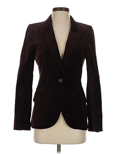 Pre-owned Zara Basic Blazer Jacket In Burgundy
