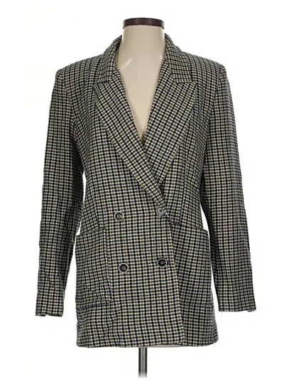 Pre-owned Zara Basic Blazer Jacket In Gold