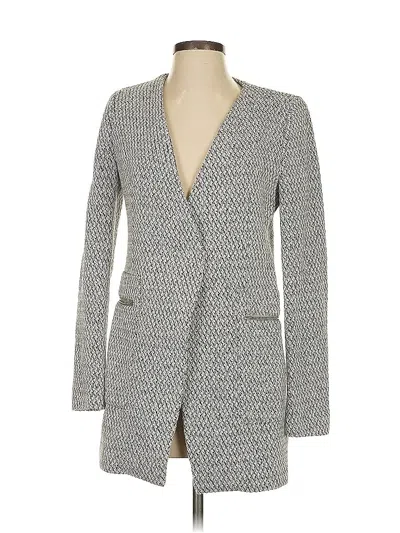 Pre-owned Zara Basic Blazer Jacket In Gray