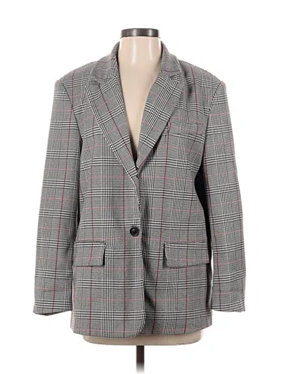 Pre-owned Zara Basic Blazer Jacket In Gray