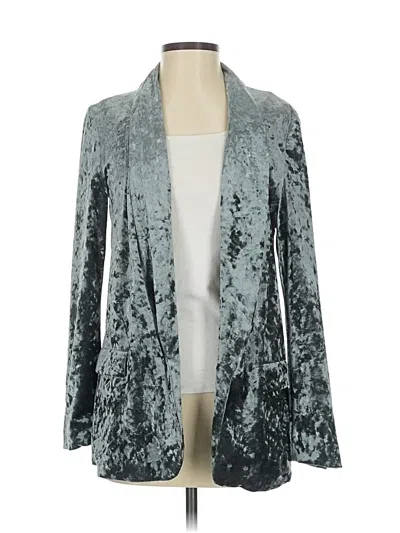 Pre-owned Zara Basic Blazer Jacket In Gray