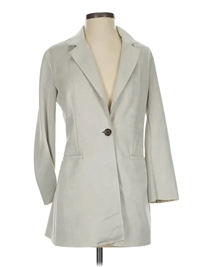 Pre-owned Zara Basic Blazer Jacket In Gray