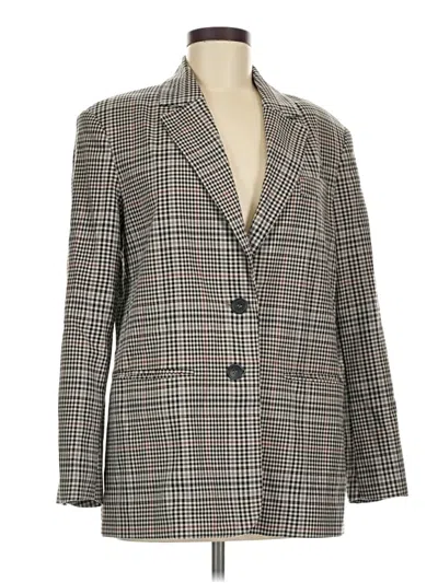 Pre-owned Zara Basic Blazer Jacket In Gray