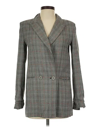 Pre-owned Zara Basic Blazer Jacket In Gray