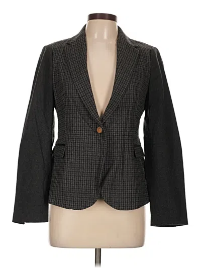 Pre-owned Zara Basic Blazer Jacket In Gray