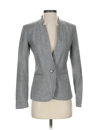 Pre-owned Zara Basic Blazer Jacket In Gray