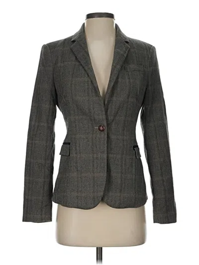Pre-owned Zara Basic Blazer Jacket In Gray