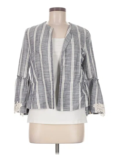 Pre-owned Zara Basic Blazer Jacket In Gray