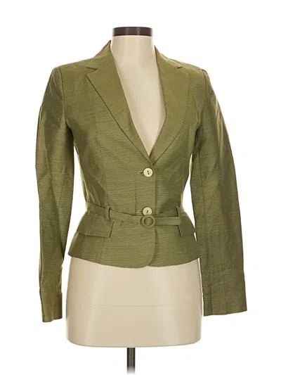 Pre-owned Zara Basic Blazer Jacket In Green