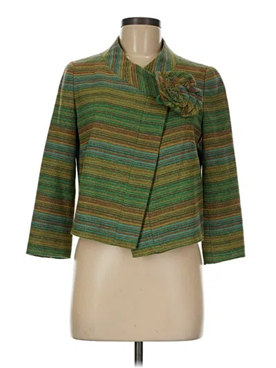 Pre-owned Zara Basic Blazer Jacket In Green