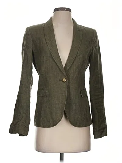 Pre-owned Zara Basic Blazer Jacket In Green