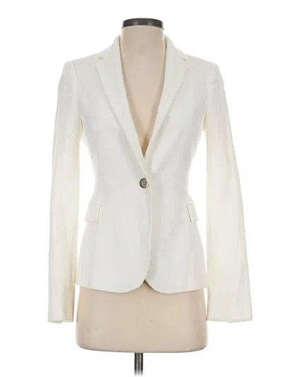 Pre-owned Zara Basic Blazer Jacket In Ivory
