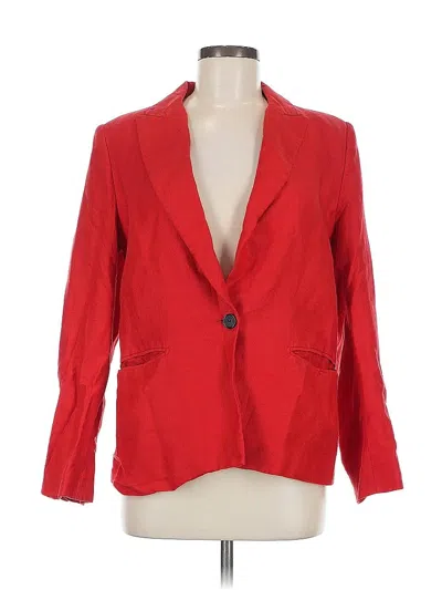 Pre-owned Zara Basic Blazer Jacket In Red