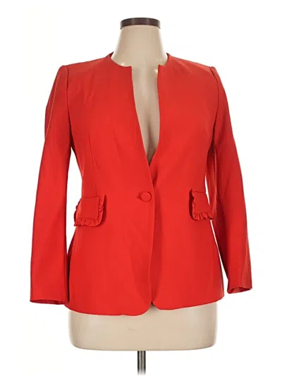 Pre-owned Zara Basic Blazer Jacket In Red