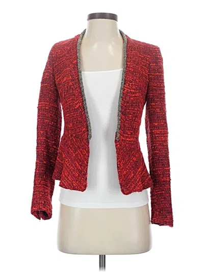 Pre-owned Zara Basic Blazer Jacket In Red
