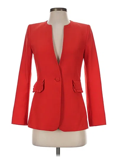 Pre-owned Zara Basic Blazer Jacket In Red