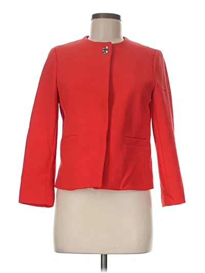 Pre-owned Zara Basic Blazer Jacket In Red