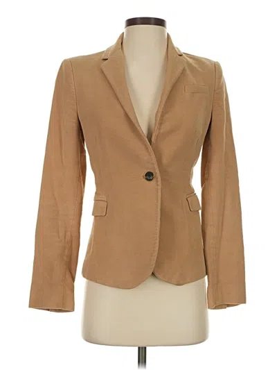 Pre-owned Zara Basic Blazer Jacket In Tan
