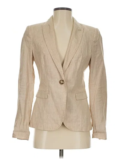 Pre-owned Zara Basic Blazer Jacket In Tan