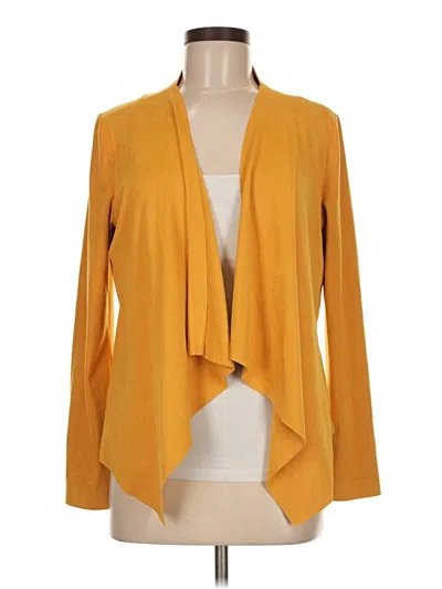 Pre-owned Zara Basic Blazer Jacket In Yellow