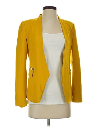 Pre-owned Zara Basic Blazer Jacket In Yellow
