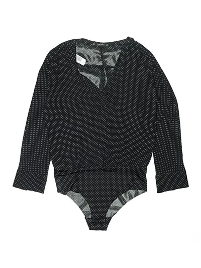 Pre-owned Zara Basic Bodysuit In Black