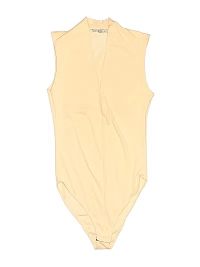 Pre-owned Zara Basic Bodysuit In Yellow