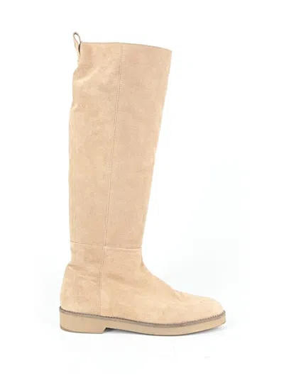 Pre-owned Zara Basic Boots In Brown