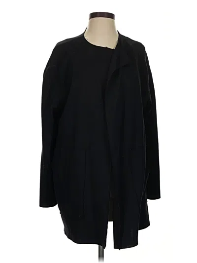 Pre-owned Zara Basic Cardigan Sweater In Black