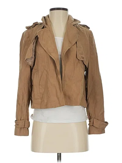 Pre-owned Zara Basic Cardigan Sweater In Brown