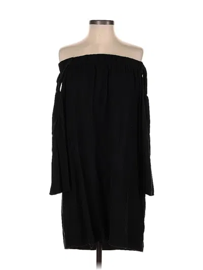 Pre-owned Zara Basic Casual Dress In Black