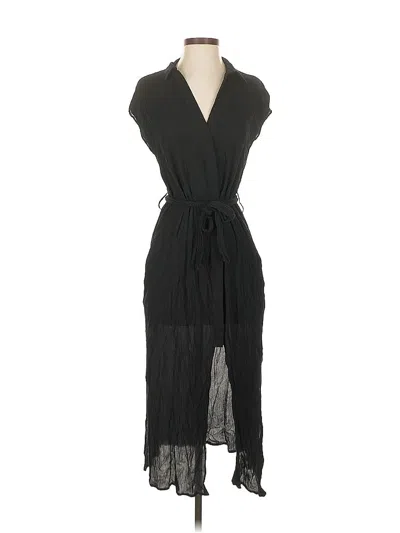 Pre-owned Zara Basic Casual Dress In Black