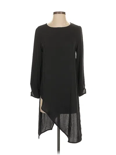 Pre-owned Zara Basic Casual Dress In Black