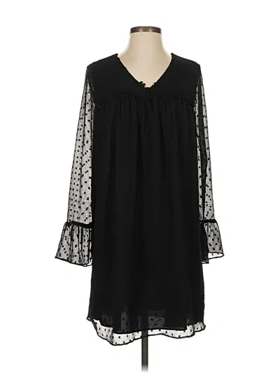 Pre-owned Zara Basic Casual Dress In Black