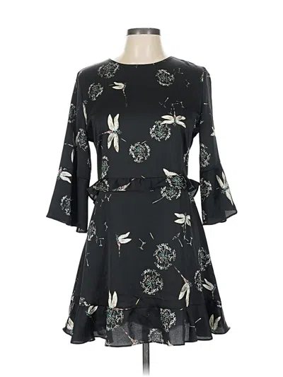 Pre-owned Zara Basic Casual Dress In Black