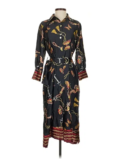 Pre-owned Zara Basic Casual Dress In Black