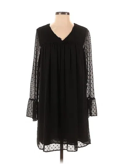 Pre-owned Zara Basic Casual Dress In Black