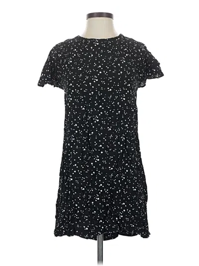 Pre-owned Zara Basic Casual Dress In Black