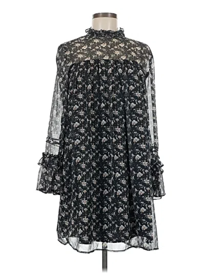 Pre-owned Zara Basic Casual Dress In Black