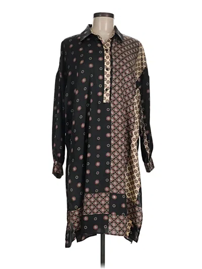 Pre-owned Zara Basic Casual Dress In Black